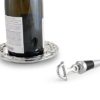 Arthur Court Designs Aluminum 6" diameter Equestrian Wine Coaster and Stopper Set - Image 2