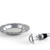 Arthur Court Designs Aluminum 6" diameter Equestrian Wine Coaster and Stopper Set - Image 4