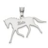 14K White Gold Personalized Horse Pendant