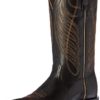 Ariat Women's Round Up Wide Square Toe Western Cowboy Boot, Limousine Black