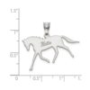 14K White Gold Personalized Horse Pendant - Image 3