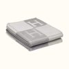 Coobal All Season Knitted Super Soft Fleece Throw, Stripe Gray