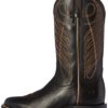 Ariat Women's Round Up Wide Square Toe Western Cowboy Boot, Limousine Black - Image 4