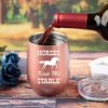 Horses Keep Me Stable, 12oz Rose Gold Wine/Coffee Tumbler w Lid - Image 7